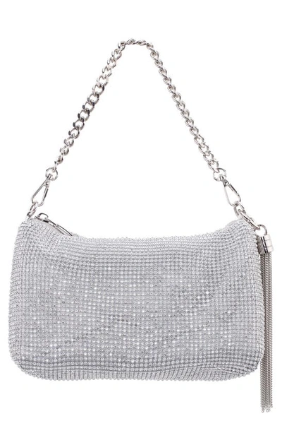 Shop Nina Lorne Embellished Convertible Shoulder Bag In Silver