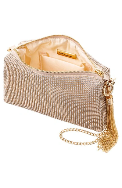 Shop Nina Lorne Embellished Convertible Shoulder Bag In Gold