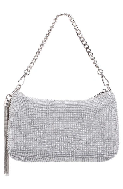 Shop Nina Lorne Embellished Convertible Shoulder Bag In Silver