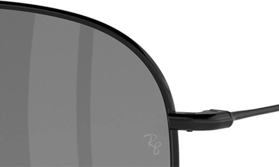 Shop Ray Ban Reverse 62mm Oversize Aviator Sunglasses In Black