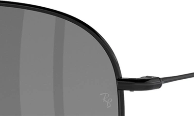 Ray Ban Sunglasses Unisex Aviator Reverse - Black Frame Silver Lenses 62-11 In Black