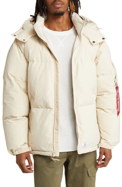 Shop Alpha Industries Puffer Parka In Limestone