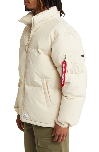 Shop Alpha Industries Puffer Parka In Limestone