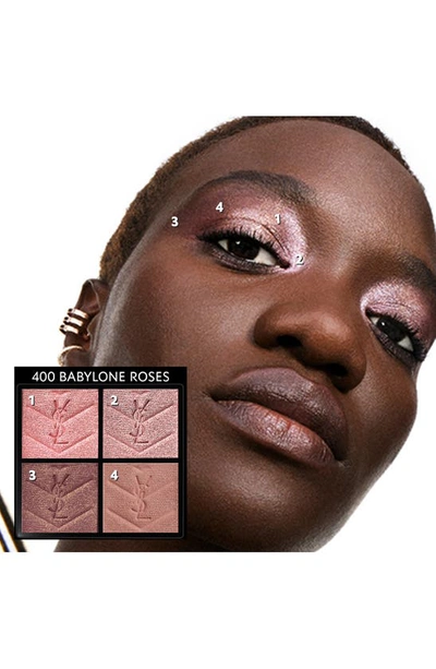 Shop Saint Laurent Couture Mini Clutch Luxury Eyeshadow Palette In 400 Babylone Roses