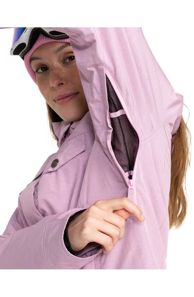 Shop Roxy Billie Waterproof Insulated Snow Jacket In Pink Frosting