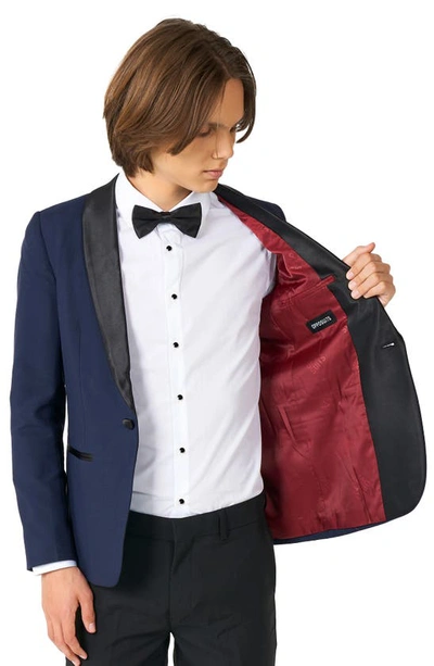 Opposuits Kids' Midnight Blue Two-piece Tuxedo Suit With Bow Tie In Navy