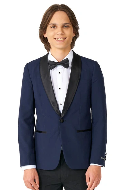 Opposuits Kids' Midnight Blue Two-piece Tuxedo Suit With Bow Tie In Navy