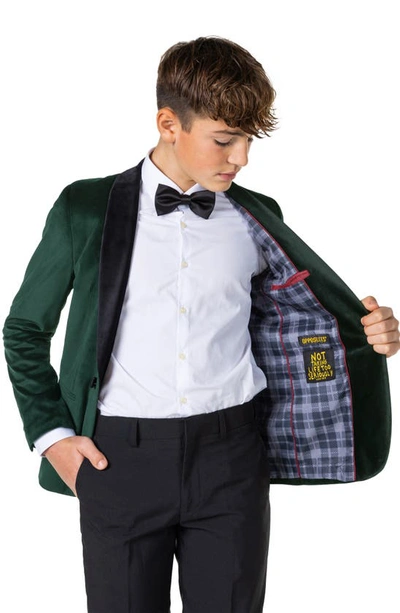 Opposuits Big Kid Boys Slim Fit Suit Jacket In Green