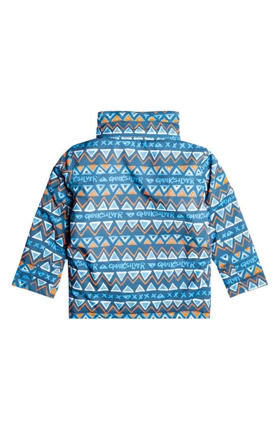 Shop Quiksilver Kids' Little Mission Insulated Waterproof Jacket In Snow Pyramid Majolica