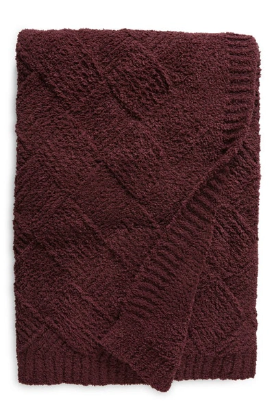 Shop Barefoot Dreams Cozychic™ Diamond Weave Blanket In Fig