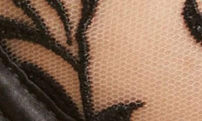 Shop Bluebella Harriet Embroidered Mesh Underwire Bra In Black/sheer