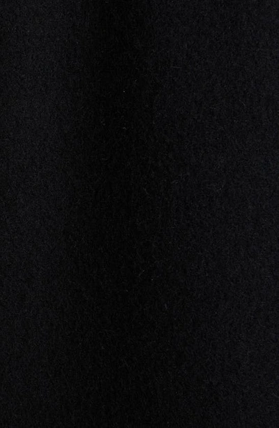 Shop Dries Van Noten Richy Embroidered Hem Wool Flannel Coat In Black