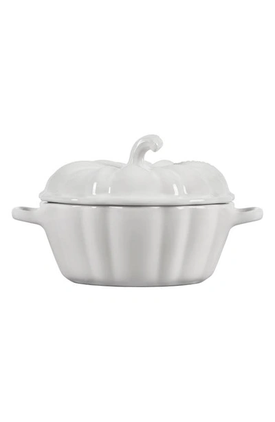 Le Creuset Figural Pumpkin Mini Baking Dish In White