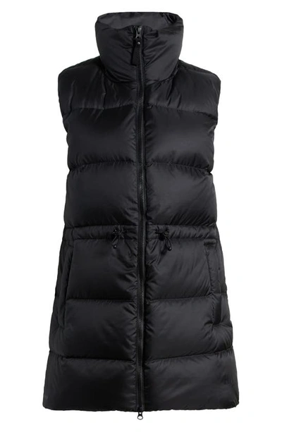 Shop Helly Hansen Essence Hooded 600 Fill Power Down Vest In Black