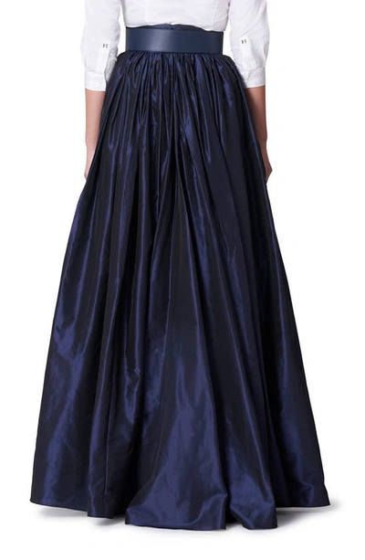 Shop Carolina Herrera High Waist Silk Ball Skirt In Midnight