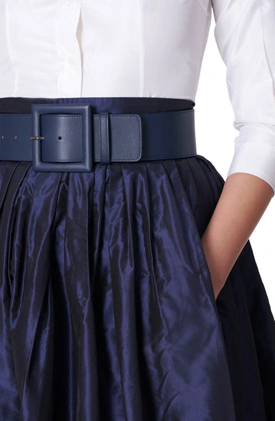 Carolina Herrera Pleated Silk Ball Skirt In Midnight