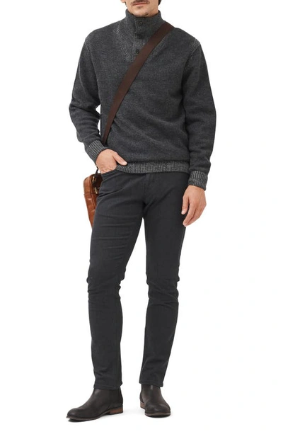 Rodd & Gunn Rodd And Gunn Studholme Mockneck Pullover Sweater In Charcoal