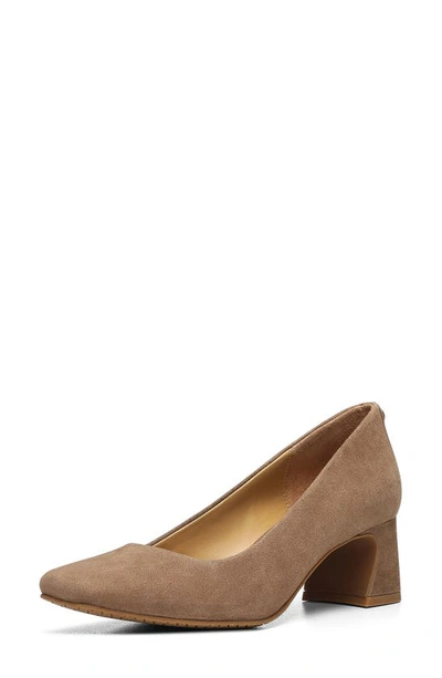 Shop Nydj Fay Block Heel Pump In Mink