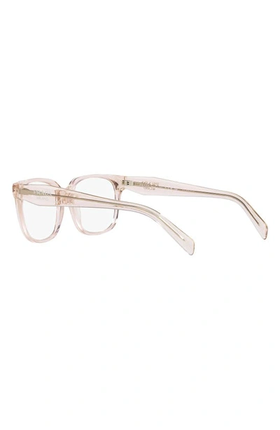 Shop Prada 52mm Rectangular Optical Glasses In Pink