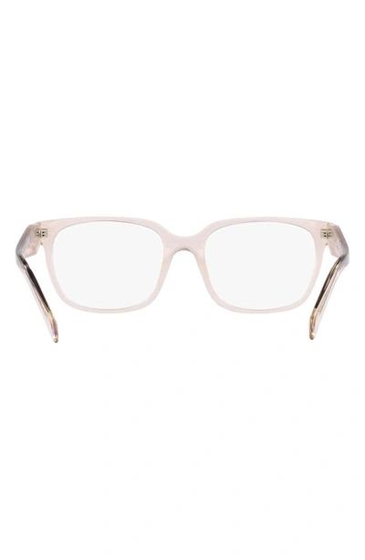 Shop Prada 52mm Rectangular Optical Glasses In Pink