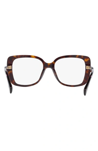 Shop Michael Kors Perth 53mm Square Optical Glasses In Dk Tort