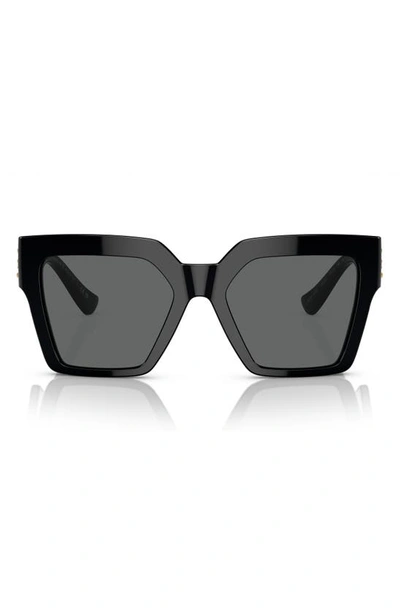 Shop Versace 55mm Butterfly Sunglasses In Black