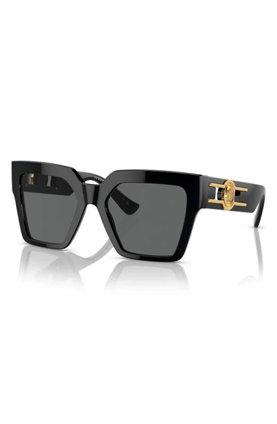 Shop Versace 55mm Butterfly Sunglasses In Black