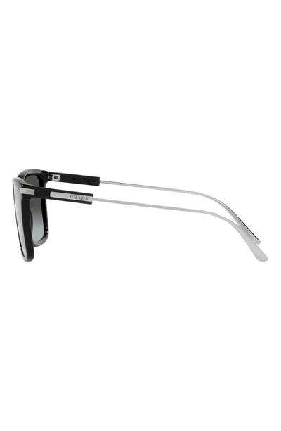 Shop Prada 59mm Gradient Square Sunglasses In Black