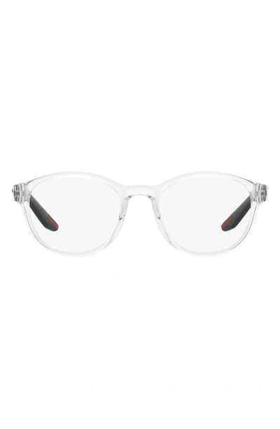 Shop Prada 53mm Phantos Optical Glasses In Crystal