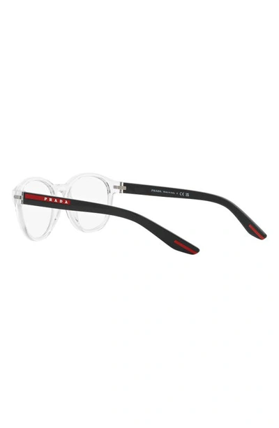 Prada 53mm Phantos Optical Glasses In Crystal