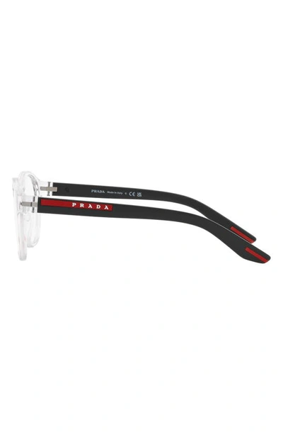 Prada 53mm Phantos Optical Glasses In Crystal