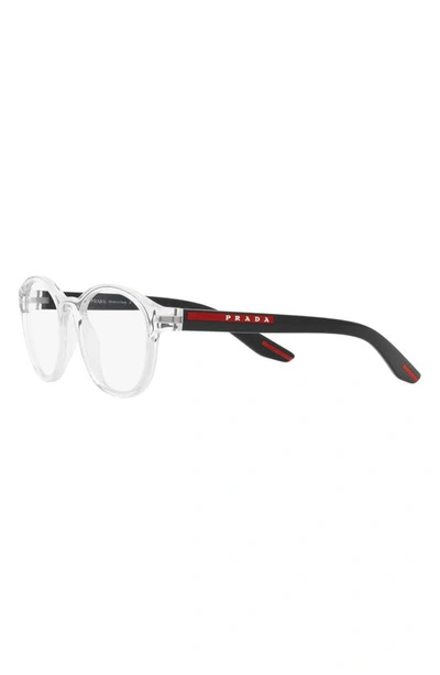 Prada 53mm Phantos Optical Glasses In Crystal