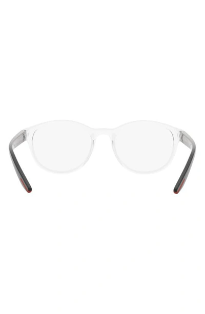 Prada 53mm Phantos Optical Glasses In Crystal