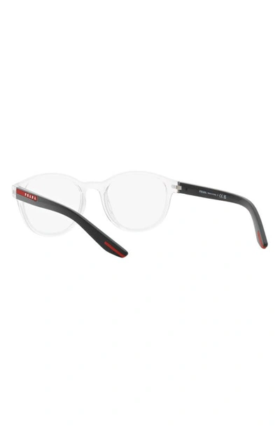 Prada 53mm Phantos Optical Glasses In Crystal