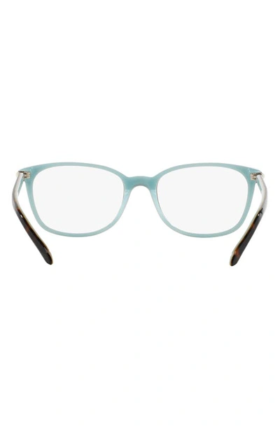 Tiffany & Co 51mm Rectangular Optical Glasses In Havana Blue