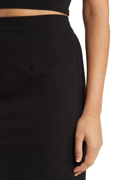 Shop Wayf Kismet Feather Trim Midi Skirt In Black