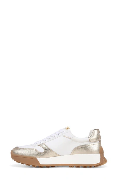 Shop Sam Edelman Layla Sneaker In Off White/ Molten Gold