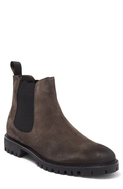 Shop Bruno Magli Ramiro Lug Sole Chelsea Boot In Grey Suede