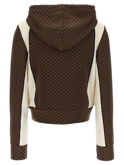 Balmain Monogram Hoodie in Brown