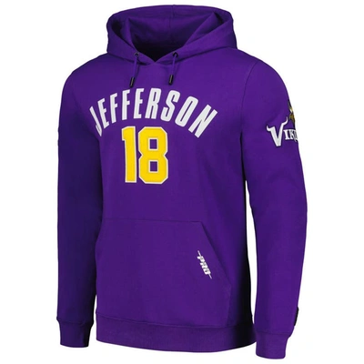 Shop Pro Standard Justin Jefferson Purple Minnesota Vikings Player Name & Number Pullover Hoodie