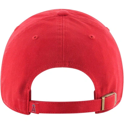 Shop 47 ' Red Los Angeles Angels Clean Up Adjustable Hat