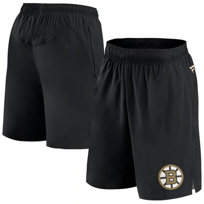 Shop Fanatics Branded  Black Boston Bruins Authentic Pro Tech Shorts