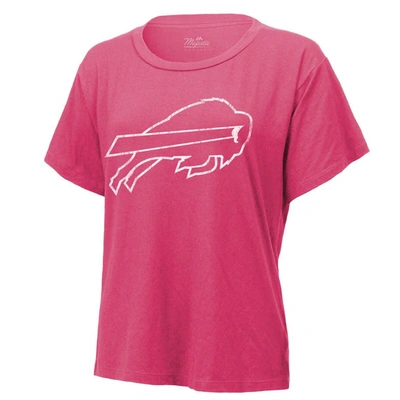 Shop Majestic Threads Josh Allen Pink Buffalo Bills Name & Number T-shirt