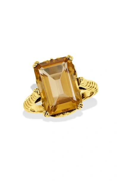 Shop Savvy Cie Jewels Citrine Ring In Yellow