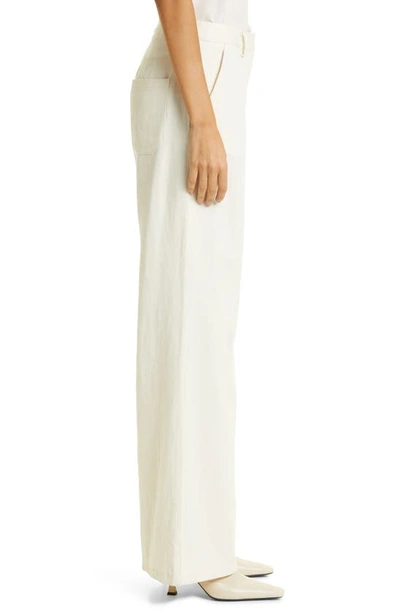 Twp The Howard Flat Front Flare Pants In Bone