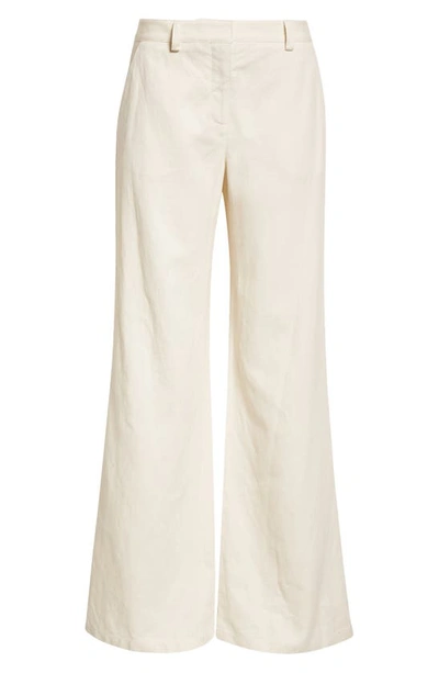 Twp The Howard Flat Front Flare Pants In Bone