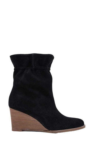Shop Andre Assous Sunny Paperbag Wedge Boot In Black