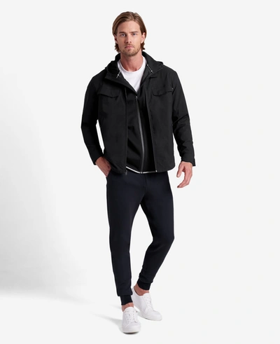 Shop Kenneth Cole Active Zip Hoodie In Black