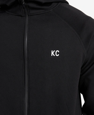 Shop Kenneth Cole Active Zip Hoodie In Black