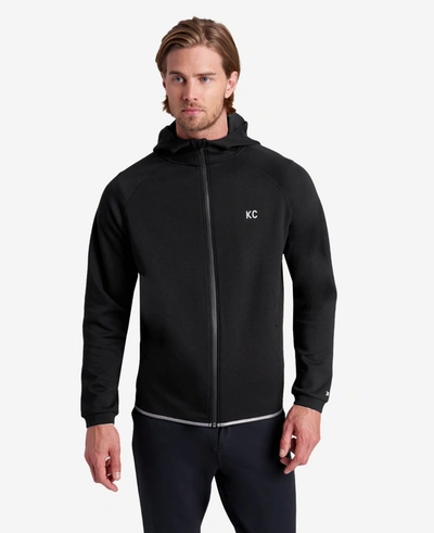 Shop Kenneth Cole Active Zip Hoodie In Black